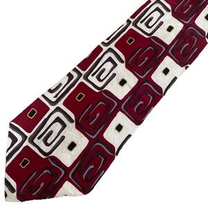 Ziggurat by Mulberry Printed Silk Men's Tie